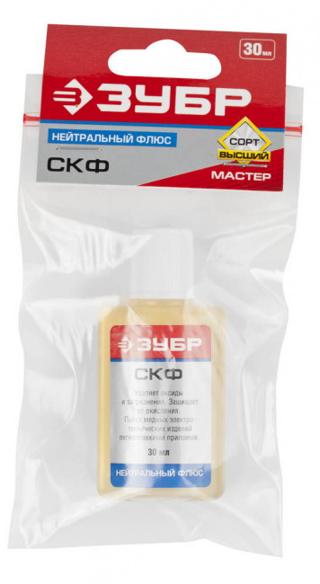 Флюс ЗУБР СКФ, пластиковый флакон, 30мл,  ( 55478-030 )