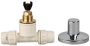 Кран ЗУБР "ШиреФит" запорный в сборе "штуцер с гайкой - кран запорный - штуцер с гайкой", 16мм,  ( 51570-16 )