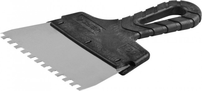 Шпатель ЗУБР "МАСТЕР" ФАСАДНЫЙ, нержавеющее полотно, 150мм, зуб 6х6мм,  ( 10078-15-06 )