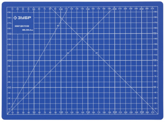 Коврик ЗУБР "ЭКСПЕРТ", непрорезаемый, 3мм, цвет синий, 300х220 мм, ( 09903 ) Коврик ЗУБР "ЭКСПЕРТ", непрорезаемый, 3мм, цвет синий, 300х220 мм, ( 09903 )
