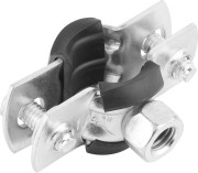 Хомут трубный с гайкой, 1/4", 1шт, оцинкованный, ЗУБР,  ( 37850-10-14-1 )