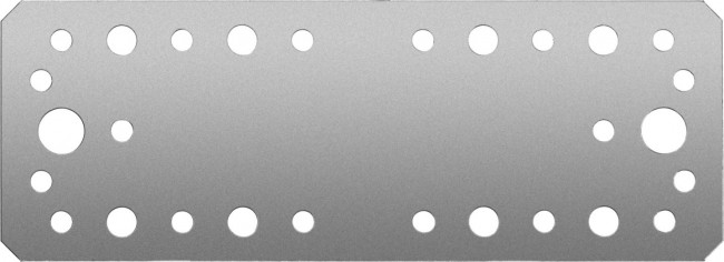 Крепежная пластина КП-2.5, 180х65 х 2.5мм, ЗУБР, ( 31023-180 )