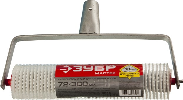 Валик игольчатый ЗУБР "МАСТЕР" для наливных полов на металлической рамке, под удлинитель, пластмассовые иглы 13мм, 72х300мм, ( 03952-30 ) Валик игольчатый ЗУБР "МАСТЕР" для наливных полов на металлической рамке, под удлинитель, пластмассовые иглы 13мм, 72х300мм, ( 03952-30 )