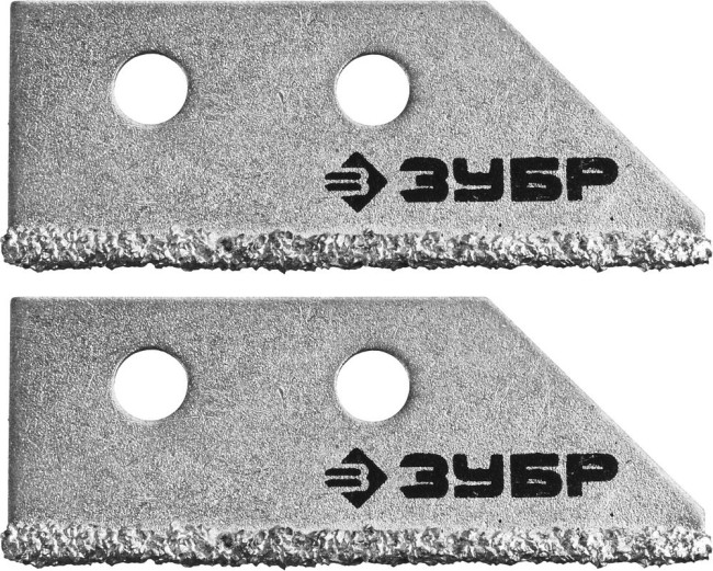 Лезвия ЗУБР "ЭКСПЕРТ" сменные с карбидным напылением для скребка 33417, 2шт, ( 33417-S2 ) Лезвия ЗУБР "ЭКСПЕРТ" сменные с карбидным напылением для скребка 33417, 2шт, ( 33417-S2 )