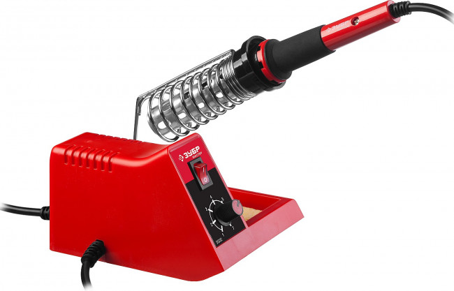 Паяльная станция ЗУБР "МАСТЕР" аналоговая, диапазон 100-450°C, с подставкой под паяльник, 2-х компонентная рукоятка, 48Вт, ( 55332 ) Паяльная станция ЗУБР "МАСТЕР" аналоговая, диапазон 100-450°C, с подставкой под паяльник, 2-х компонентная рукоятка, 48Вт, ( 55332 )