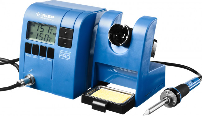 Паяльная станция ЗУБР "ПРОФИ" цифровая с ЖК дисплеем, керамический нагреватель, диапазон 150-450°C, 48Вт, ( 55335 ) Паяльная станция ЗУБР "ПРОФИ" цифровая с ЖК дисплеем, керамический нагреватель, диапазон 150-450°C, 48Вт, ( 55335 )