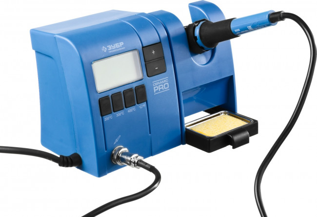 Паяльная станция ЗУБР "ПРОФИ" цифровая с ЖК дисплеем, керамический нагреватель, диапазон 150-450°C, 48Вт, ( 55335 ) Паяльная станция ЗУБР "ПРОФИ" цифровая с ЖК дисплеем, керамический нагреватель, диапазон 150-450°C, 48Вт, ( 55335 )