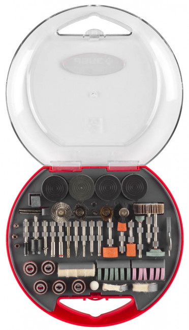 Набор мини-насадок ЗУБР для гравировальных машин, 180 предметов,  ( 35900-H180 )