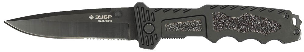 Нож ЗУБР "ПРЕМИУМ" ДИВЕРСАНТ складной тактический, усилен. метал. рукоятка, усилен. лезвие для рубки 6ммх120мм, 265мм,  ( 47717 )