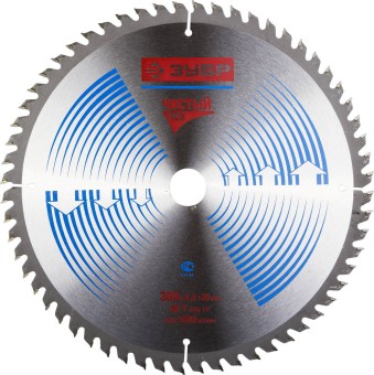 Диск пильный "Чистый рез" по дереву, усиленный, 300х30мм, 60Т, ЗУБР,  ( 36905-300-30-60 )
