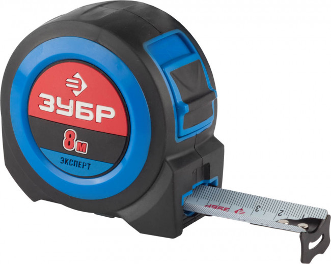 ЗУБР ЭКСПЕРТ 8м / 27мм мощная профессиональная рулетка со сверхшироким полотном, ( 34059-08-27 ) ЗУБР ЭКСПЕРТ 8м / 27мм мощная профессиональная рулетка со сверхшироким полотном, ( 34059-08-27 )