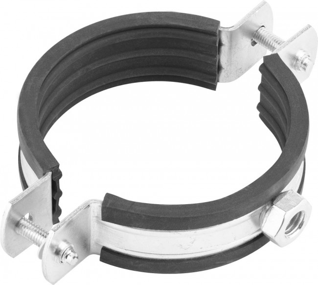 Хомут трубный с гайкой, 2 1/2", 1шт, оцинкованный, ЗУБР,  ( 37850-73-82-1 )