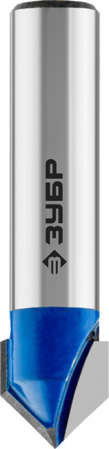 Фреза пазовая галтельная V-образная, D= 9,5мм, рабочая длина-9,5мм, угол-90° градусов, хв.-8 мм, ЗУБР Профессионал, ( 28752-9.5 )