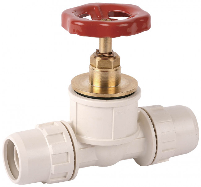 Кран ЗУБР "ШиреФит" запорный в сборе "штуцер с гайкой - кран запорный с маховиком- штуцер с гайкой", 16мм,  ( 51571-16 )