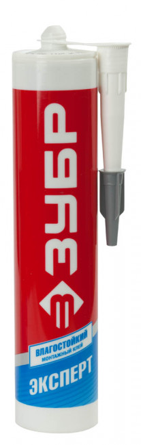 Клей монтажный ЗУБР КМ 800, влагостойкий, 300мл,  ( 41335 )