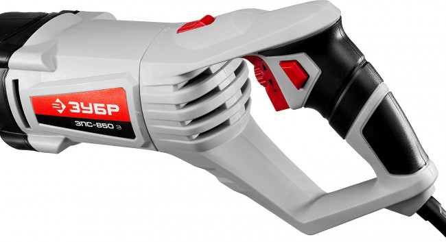 Пила сабельная (электроножовка), 850 Вт, 0-2800 ход/мин, рез 150 мм (дерево), 12 мм (сталь), ход штока 28 мм, ЗУБР, ( ЗПС-850 Э )