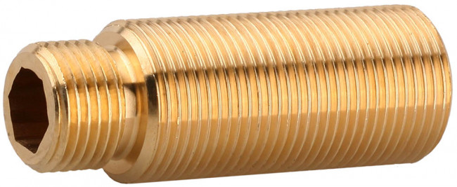 Муфта ЗУБР "ШиреФит" соединит. проходная "внешн. резьба-внешн/внутр. резьба" с накидн. гайками, 1/2"- 3/4" / 1/2", 51 мм,  ( 51590-051-1/2 )