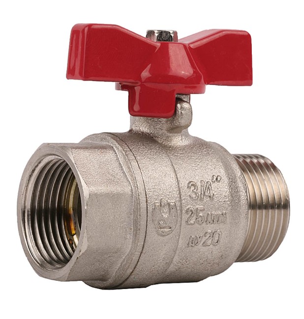 Кран ЗУБР шаровой 3/4" полнопроходной "мама-папа", бабочка, никелированная латунь , ( 51354-N-3/4 ) Кран ЗУБР шаровой 3/4" полнопроходной "мама-папа", бабочка, никелированная латунь , ( 51354-N-3/4 )