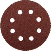 Круг шлифовальный ЗУБР "МАСТЕР" универсальный, из абразивной бумаги на велкро основе, 8 отверстий, Р40, 125мм, 5шт ,  ( 35562-125-040 )