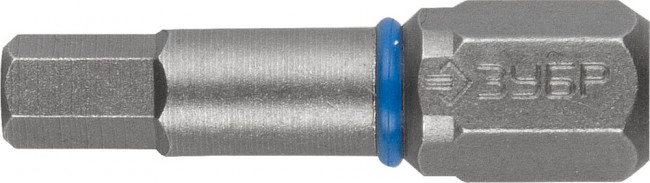 Биты ЗУБР "ЭКСПЕРТ" торсионные кованые, обточенные, хромомолибденовая сталь, тип хвостовика C 1/4", HEX3, 25мм, 2шт ,  ( 26017-3-25-2 )