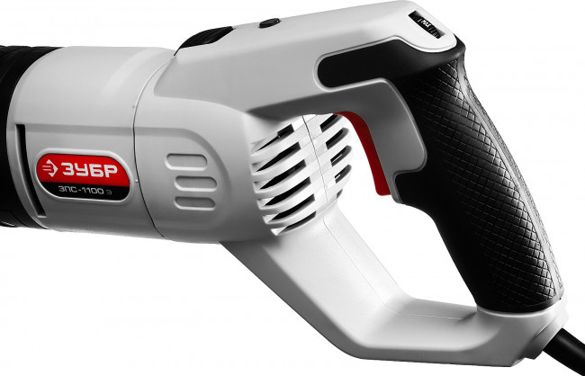 Пила сабельная (электроножовка), ЗУБР ЗПС-1100 Э, 1100 Вт, 800-2700 ход/мин, рез 230 мм (дерево), 20 мм (сталь), ход штока 29 мм,  ( ЗПС-1100 Э )