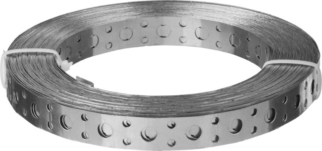 Перфорированная вентиляционная лента прямая ПВЛ, 12х0.5мм, 25м, ЗУБР, ( 310247-12-05 )