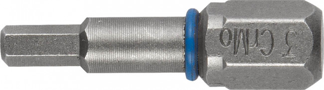 Биты ЗУБР "ЭКСПЕРТ" торсионные кованые, обточенные, хромомолибденовая сталь, тип хвостовика C 1/4", HEX4, 25мм, 2шт ,  ( 26017-4-25-2 )