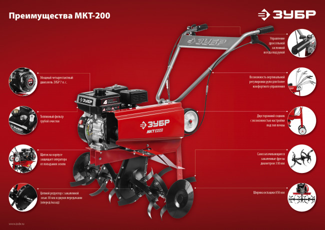Культиватор бензиновый 212 см3, ЗУБР, ( МКТ-200 ) Культиватор бензиновый 212 см3, ЗУБР, ( МКТ-200 )