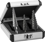 Набор ЗУБР ступенчатых сверл по сталям и цвет. мет. ст. Р6М5, d=3-14мм, 12ступ. d=4-12мм 5 ступ., d=6-20мм 14ступ.,  ( 29670-3-20-H3_z01 )