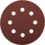 Круг шлифовальный ЗУБР "МАСТЕР" универсальный, из абразивной бумаги на велкро основе, 8 отверстий, Р60, 125мм, 5шт ,  ( 35562-125-060 )