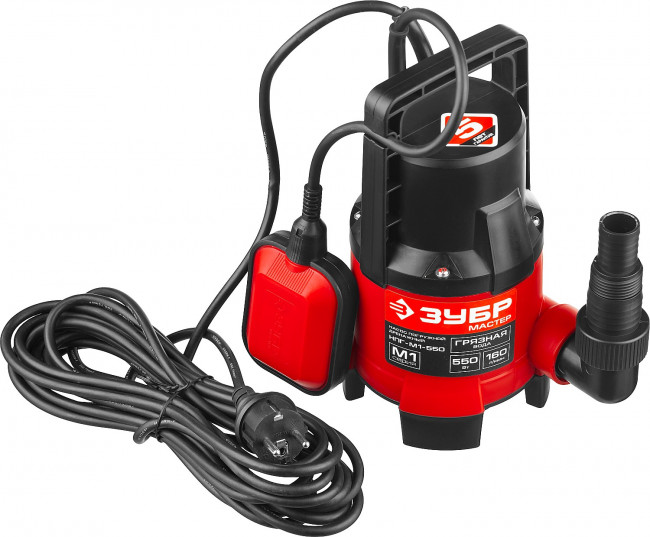 Насос М1 погружной, ЗУБР НПГ-М1-550, дренажн для грязн воды (d частиц до 35 мм), 550Вт, пропускн способность 160л/мин, напор 6.5м, провод 7м, ( НПГ-М1-550 ) Насос М1 погружной, ЗУБР НПГ-М1-550, дренажн для грязн воды (d частиц до 35 мм), 550Вт, пропускн способность 160л/мин, напор 6.5м, провод 7м, ( НПГ-М1-550 )