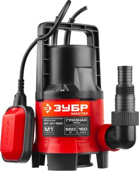 Насос М1 погружной, ЗУБР НПГ-М1-550, дренажн для грязн воды (d частиц до 35 мм), 550Вт, пропускн способность 160л/мин, напор 6.5м, провод 7м,  ( НПГ-М1-550 )