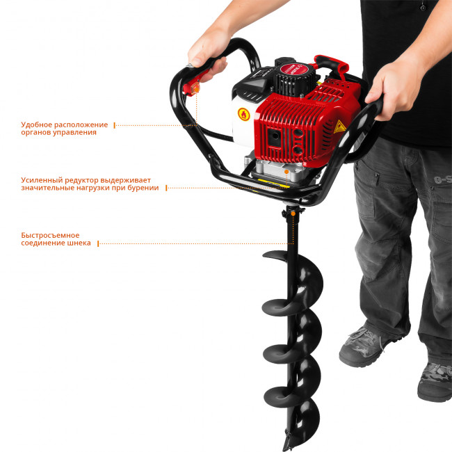 Мотобур (бензобур), d=60-200 мм, 52 см3, 1 оператор, ЗУБР, ( МБ1-200 ) Мотобур (бензобур), d=60-200 мм, 52 см3, 1 оператор, ЗУБР, ( МБ1-200 )