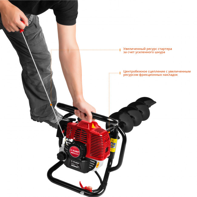 Мотобур (бензобур), d=60-200 мм, 52 см3, 1 оператор, ЗУБР, ( МБ1-200 ) Мотобур (бензобур), d=60-200 мм, 52 см3, 1 оператор, ЗУБР, ( МБ1-200 )