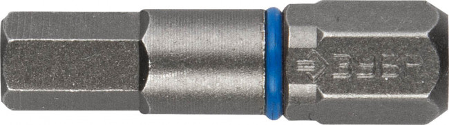 Биты ЗУБР "ЭКСПЕРТ" торсионные кованые, обточенные, хромомолибденовая сталь, тип хвостовика C 1/4", HEX5, 25мм, 2шт ,  ( 26017-5-25-2 )