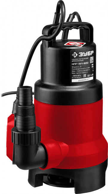 Насос М1 погружной, ЗУБР НПГ-М1-900, дренажн для грязн воды (d частиц до 35 мм), 900 Вт, пропускн способность 230л/мин, напор 9 м, провод 7 м, ( НПГ-М1-900 ) Насос М1 погружной, ЗУБР НПГ-М1-900, дренажн для грязн воды (d частиц до 35 мм), 900 Вт, пропускн способность 230л/мин, напор 9 м, провод 7 м, ( НПГ-М1-900 )