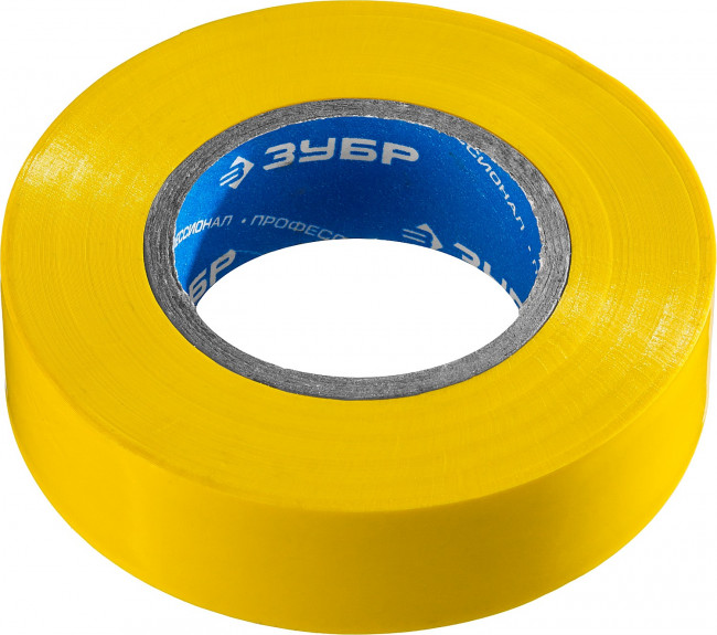 ЗУБР Электрик-20 Изолента ПВХ, не поддерживает горение, 20м (0,16x19мм), желтая ( 1234-5_z02 )