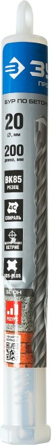 Бур ЗУБР "ПРОФЕССИОНАЛ" по бетону, хвостовик "SDS-Plus", самоцентрирующий наконечник, спиральS4, 20х200мм, ( 29314-200-20_z01 ) Бур ЗУБР "ПРОФЕССИОНАЛ" по бетону, хвостовик "SDS-Plus", самоцентрирующий наконечник, спиральS4, 20х200мм, ( 29314-200-20_z01 )