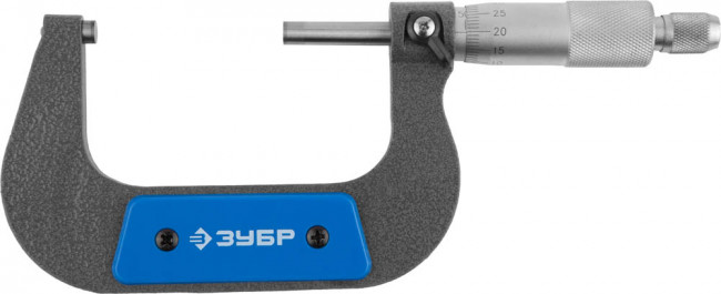 Микрометр ЗУБР "ЭКСПЕРТ" гладкий механический, МК 75, диапозон 50-75мм, шаг измерения 0,01мм , ( 34480-75_z01 ) Микрометр ЗУБР "ЭКСПЕРТ" гладкий механический, МК 75, диапозон 50-75мм, шаг измерения 0,01мм , ( 34480-75_z01 )