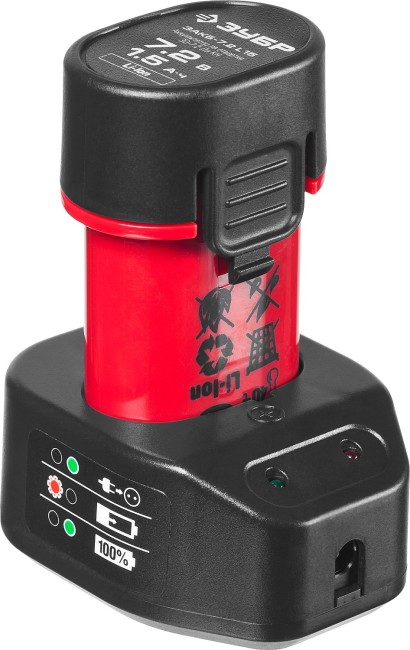 Отвертка-трансформер аккумуляторная, 7.2 В,  Li-Ion PRO, 2АКБ, ЗУБР Профессионал,  ( ЗО-7.2-Ли КН )