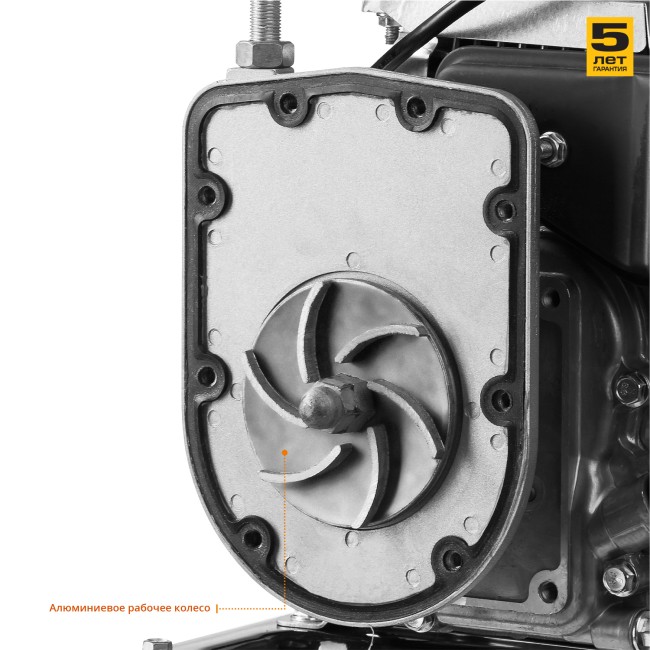Мотопомпа бензиновая, ЗУБР, 350 л/мин (21 м3/ч), патрубки 40 мм, напор 25 м, всасывание 7 м,  ( МПЧ-350-40 )