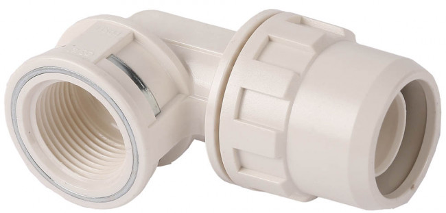 Муфта ЗУБР "ШиреФит" соединительная угловая 90°, "штуцер с гайкой - внутренняя резьба", 16мм-1/2" ,  ( 51466-16-1/2 )