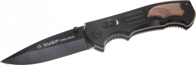 Нож ЗУБР "ЭКСПЕРТ" КЛЫК складной, металлическая эргономичная рукоятка, 200мм/лезвие 85мм ,  ( 47704_z01 )