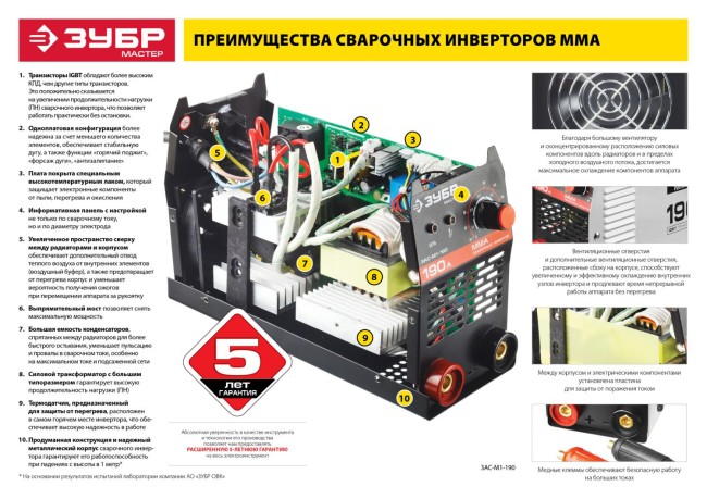 Инвертор сварочный, ЗУБР ЗАС-М1-170, 170А, MMA, IGBT, ПВ 30%, принуд обдув, Форсаж дуги, Горячий старт, Антиприлипание эл-да, 220В (мин 160В),  ( ЗАС-М1-170 ) Инвертор сварочный, ЗУБР ЗАС-М1-170, 170А, MMA, IGBT, ПВ 30%, принуд обдув, Форсаж дуги, Горячий старт, Антиприлипание эл-да, 220В (мин 160В),  ( ЗАС-М1-170 )