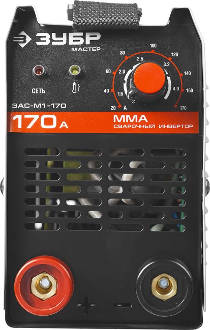 Инвертор сварочный, ЗУБР ЗАС-М1-170, 170А, MMA, IGBT, ПВ 30%, принуд обдув, Форсаж дуги, Горячий старт, Антиприлипание эл-да, 220В (мин 160В),  ( ЗАС-М1-170 ) Инвертор сварочный, ЗУБР ЗАС-М1-170, 170А, MMA, IGBT, ПВ 30%, принуд обдув, Форсаж дуги, Горячий старт, Антиприлипание эл-да, 220В (мин 160В),  ( ЗАС-М1-170 )