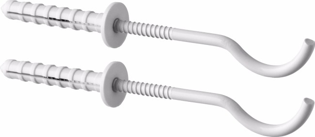 Кронштейн для радиаторов штыревой, круглый, 8х175 мм, с полимерным покрытием, в комплекте с дюбелем, 2 шт, ЗУБР Мастер 311206,  ( 311206 )