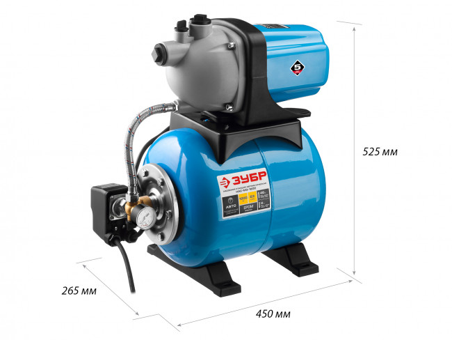 Станция насосная ЗУБР "МАСТЕР" М3 автоматическая, 1200 Вт, пропускная способность 63 л/мин, напор 46 м, бак 20 л, ( НАС-М3-1200 ) Станция насосная ЗУБР "МАСТЕР" М3 автоматическая, 1200 Вт, пропускная способность 63 л/мин, напор 46 м, бак 20 л, ( НАС-М3-1200 )