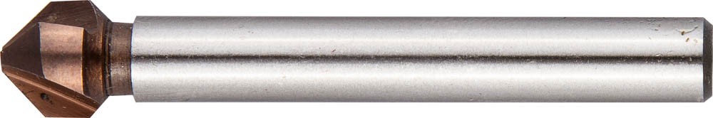 Зенкер ЗУБР "ЭКСПЕРТ" конусный с 3-я реж. кром.ст.P6M5 с Co покрыт.d 6,3х45 мм, цилиндр хвост.d 5мм, для раззенков. М3 ,  ( 29732-3 )