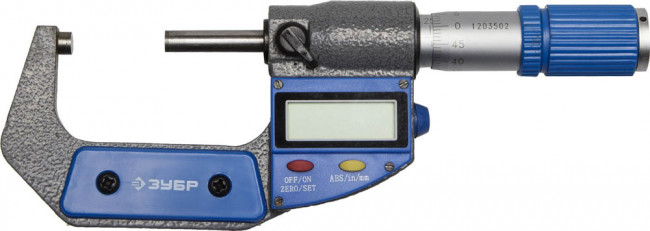 Микрометр ЗУБР "ЭКСПЕРТ" гладкий цифровой, МКЦ 50, диапазон 25-50мм, шаг измерения 0,001мм, ( 34482-50 ) Микрометр ЗУБР "ЭКСПЕРТ" гладкий цифровой, МКЦ 50, диапазон 25-50мм, шаг измерения 0,001мм, ( 34482-50 )