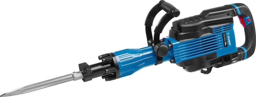 Молоток отбойный "Бетонолом", ЗУБР Профессионал ЗМ-35-1600 ВК, HEX30, 35 Дж, 15 кг, 1300 уд/мин, 1600 Вт, АВТ, кейс,  ( ЗМ-35-1600 ВК )